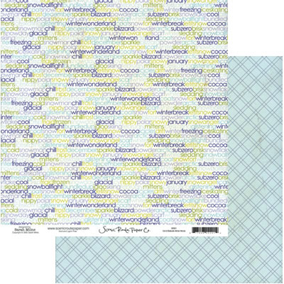 Scenic Route - Belleville Winter Words 12x12 double sided cardstock  (pack of 10)